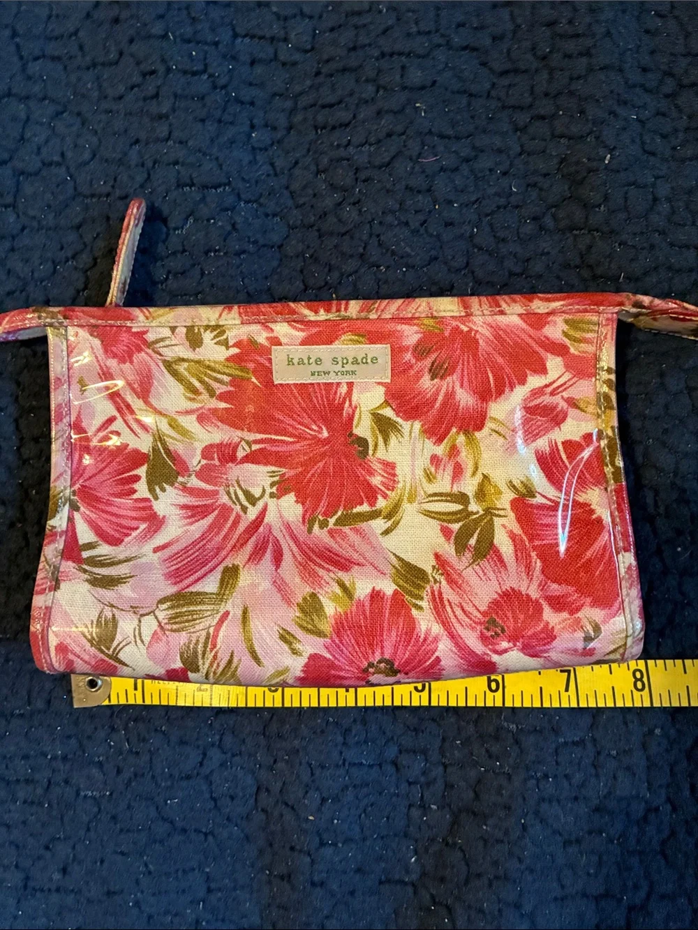 kate spade Pink and Green Floral Cosmetic Wristlet